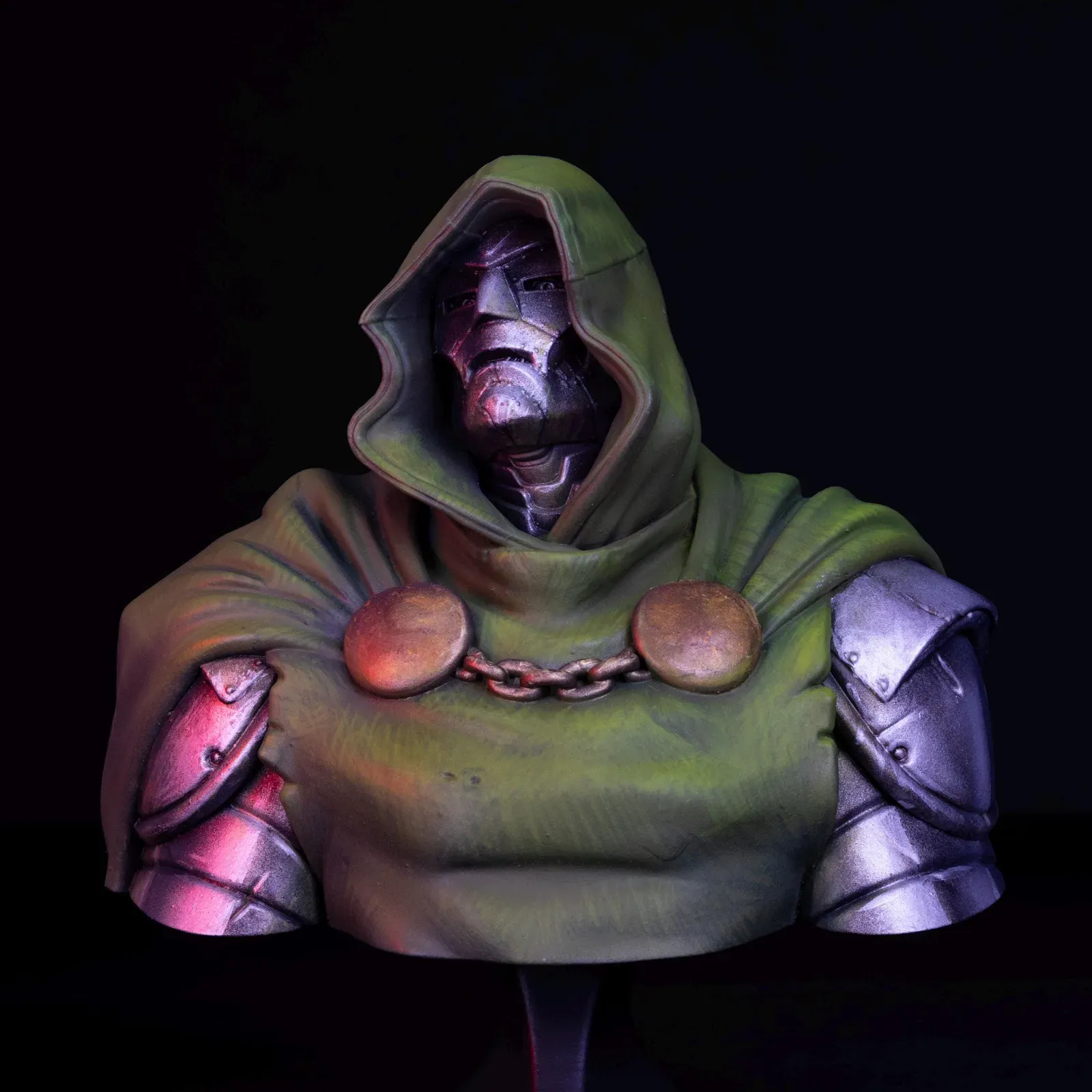Doctor Doom Bust, hand-painted resin bust by Heavy Handed