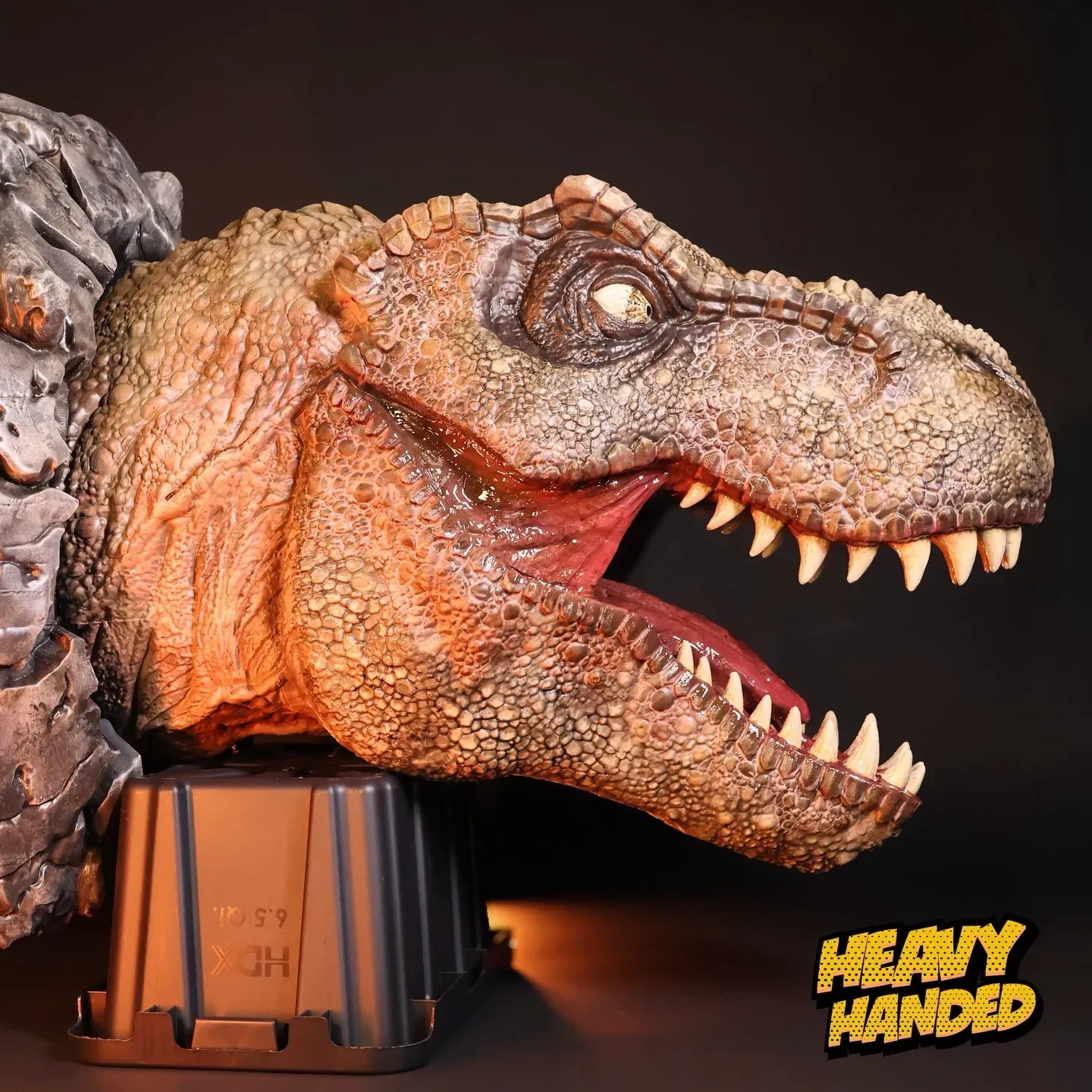 T-Rex Breakout Head, painted by Heavy Handed
