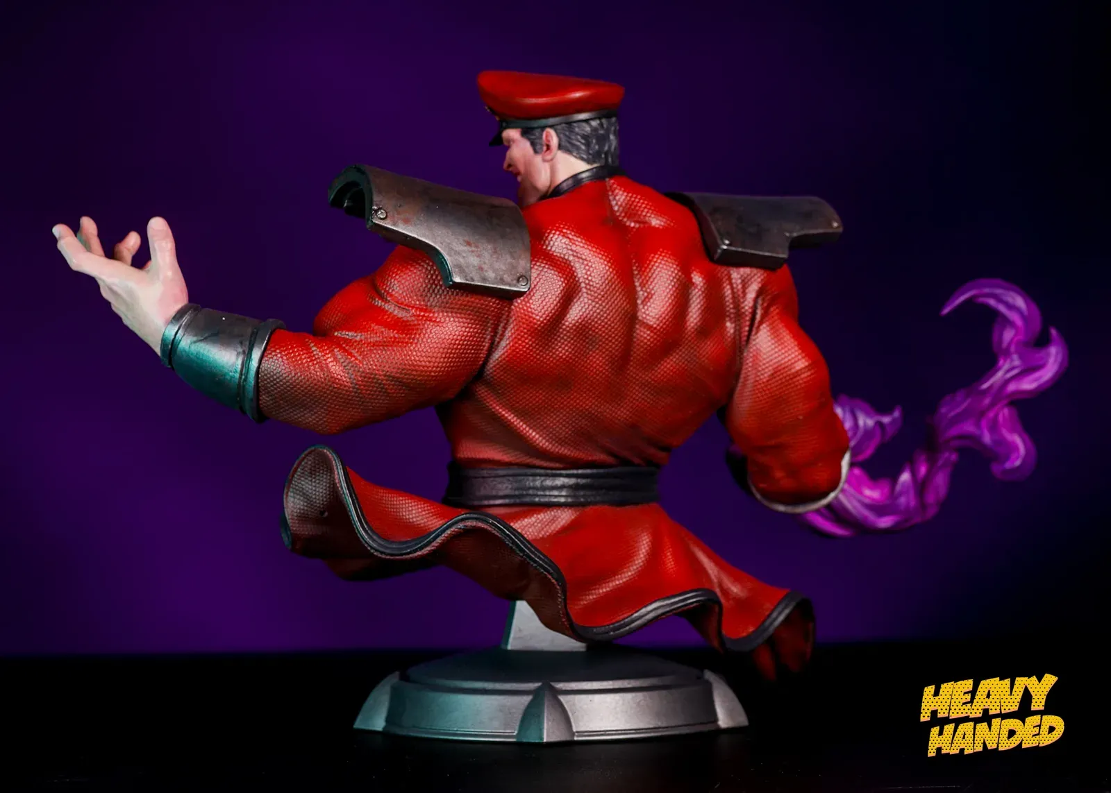 Finished M. Bison bust, side profile