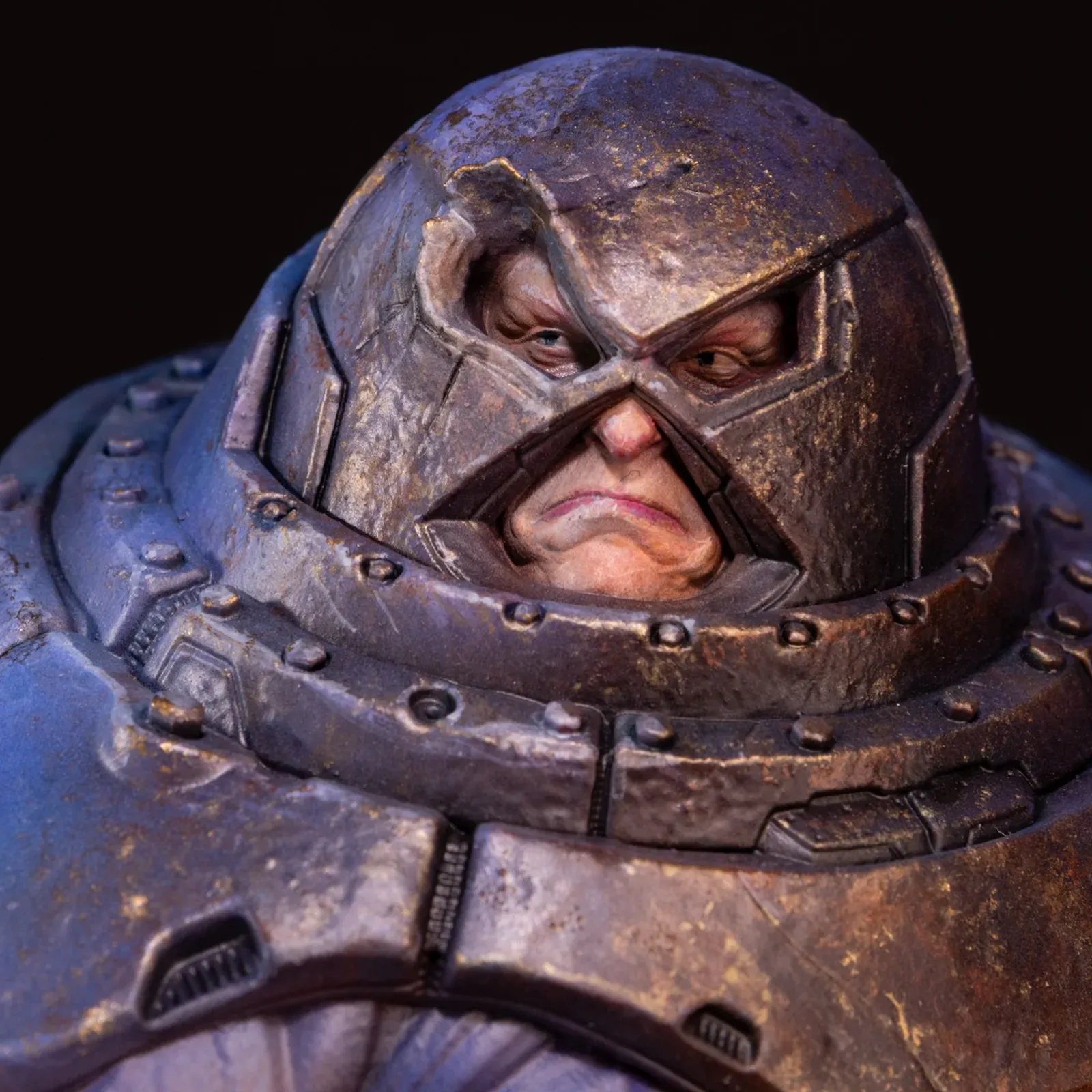Juggernaut Bust, close detail of the face