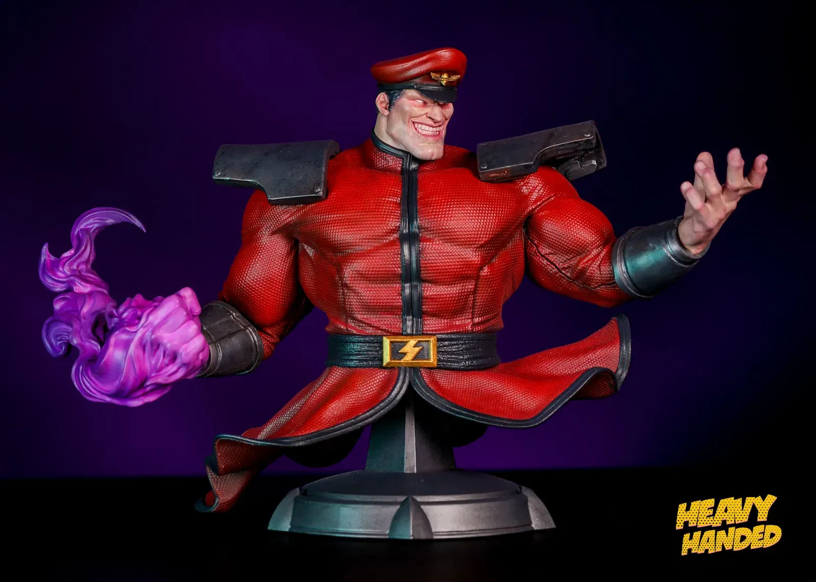 Finished M. Bison bust, alternate angle
