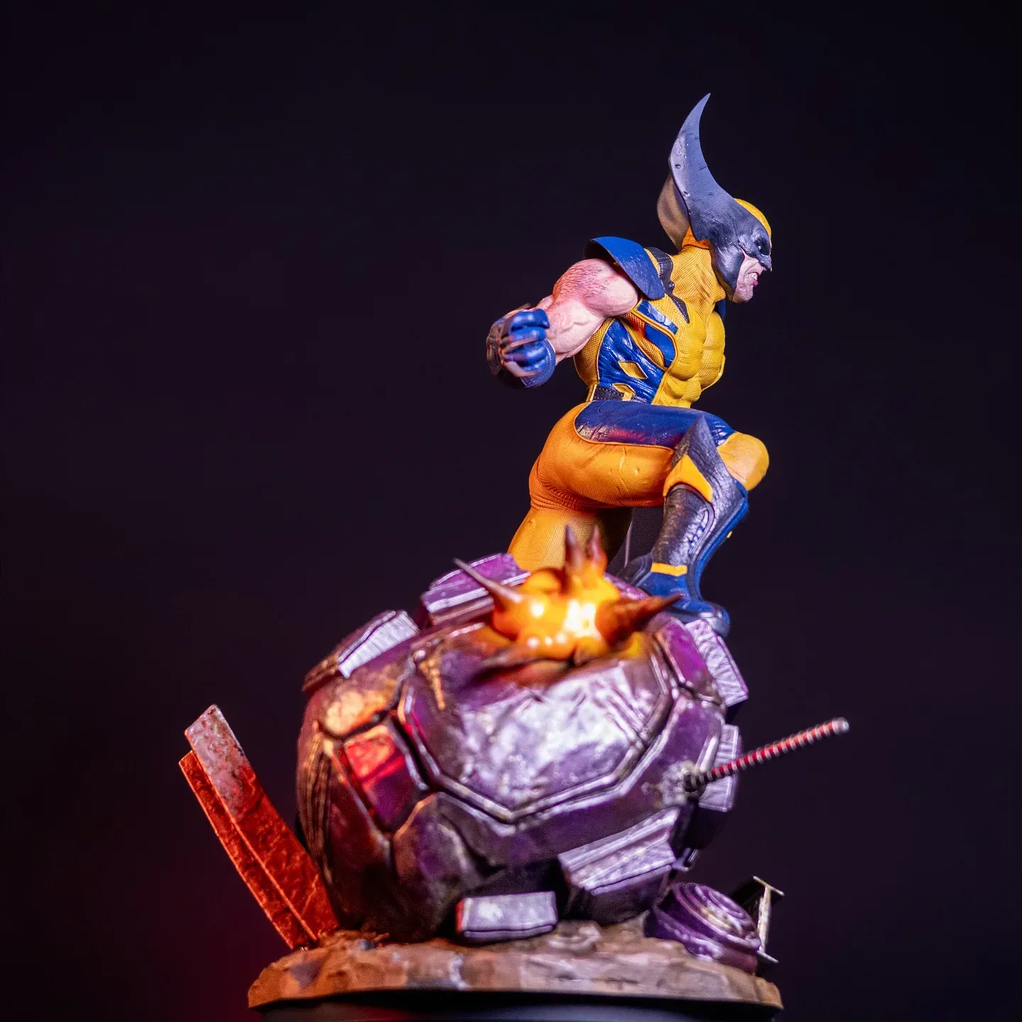 Wolverine Statue, view 8